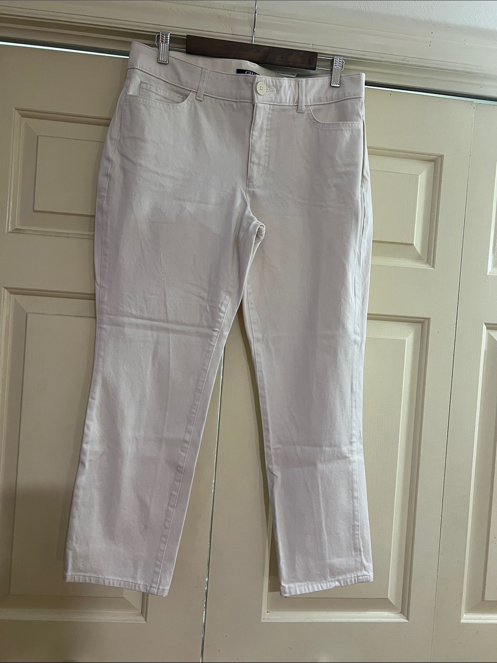 Chaps Winter White Straight-Leg Stretch 5 Pocket Classic Style Women's Jeans